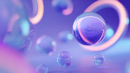 Elegant transparent glass shapes in a minimal environment.