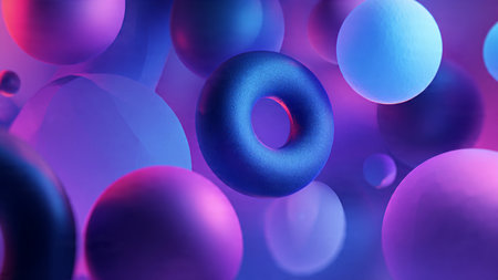 Liquid abstract sculpture with vibrant reflections.