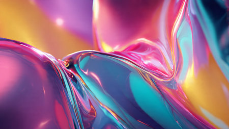 Elegant transparent objects with reflective light effects.