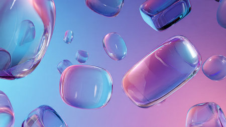 Glass inspired abstract design with modern transparency effects.