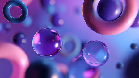 Vibrant neon fluid shapes forming a dynamic digital background.