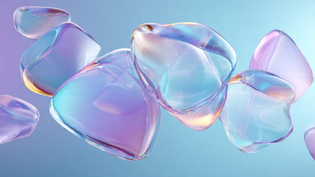 Liquid abstract sculpture with smooth reflective surfaces.