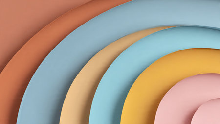 Modern layered composition with smooth gradients and soft depth.