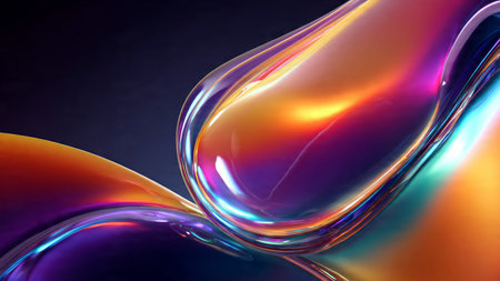 Liquid shapes forming a vibrant digital composition.