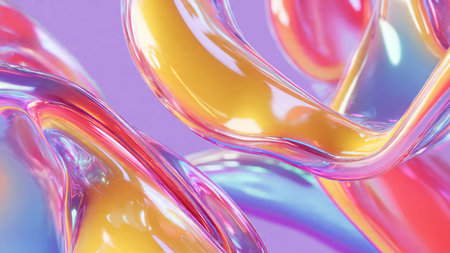 Transparent glass shapes forming futuristic geometry.