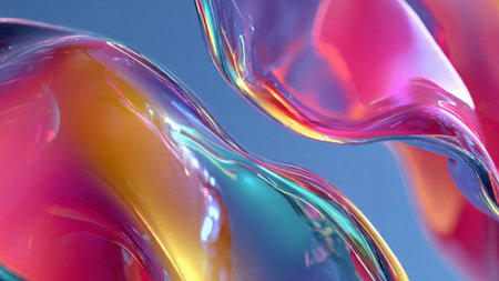 Smooth layered abstract design with pastel gradient tones.の写真素材