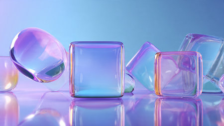 Smooth layered design with pastel modern tones.