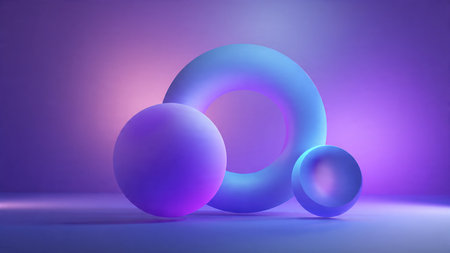 Modern layered composition with smooth gradients and soft depth.
