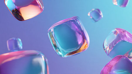 Layered abstract background with smooth pastel curves.