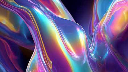 Futuristic transparent shapes creating a glass abstract scene.