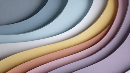 Floating spheres creating a balanced geometric composition.の写真素材