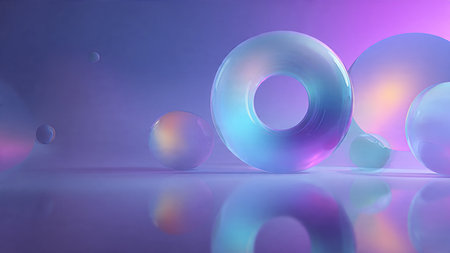 Soft pastel podium stage in a minimal studio scene.