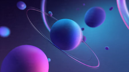 Glossy liquid shapes forming futuristic abstract art.
