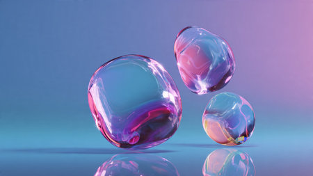 Glossy fluid abstract background with vibrant colors.