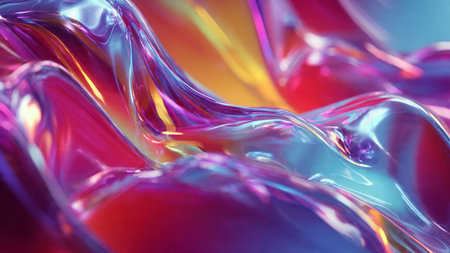 Glass transparent shapes forming a futuristic composition.