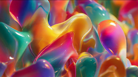 Layered abstract background with smooth pastel curves.