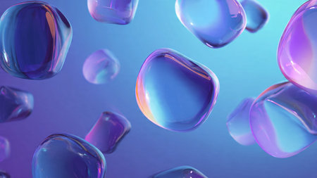 Smooth liquid curves with reflective glossy surfaces.