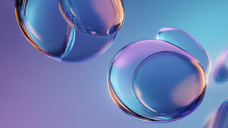 Smooth liquid curves with reflective glossy surfaces.