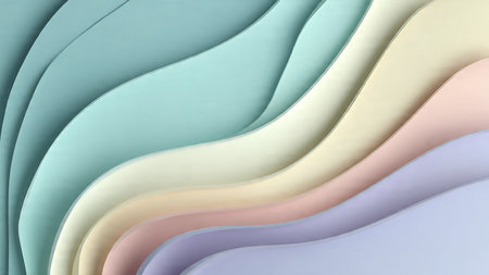 Fluid glossy sculpture with colorful digital lighting.の写真素材