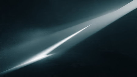 Light rays from the spotlights on a dark background, 3d render