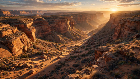 Sunset at Canyonlands National Park in Utah, United States.