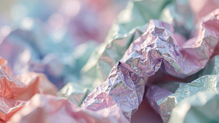Close up of crumpled paper as a background, soft focus