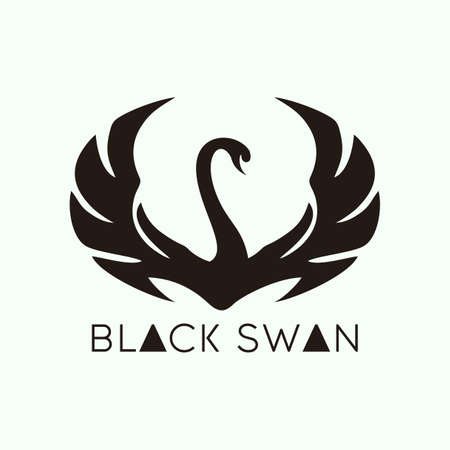 black swan simple logoのイラスト素材