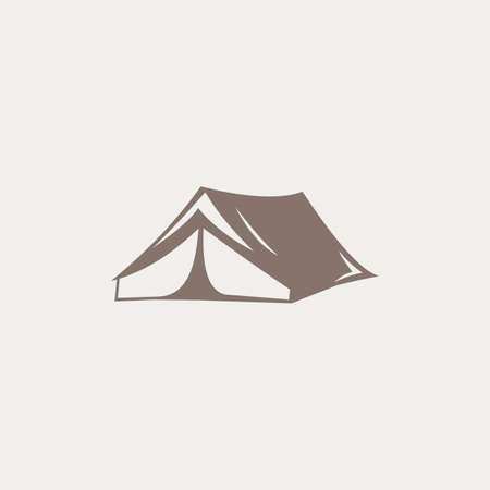 a logo concept about tents for campingのイラスト素材