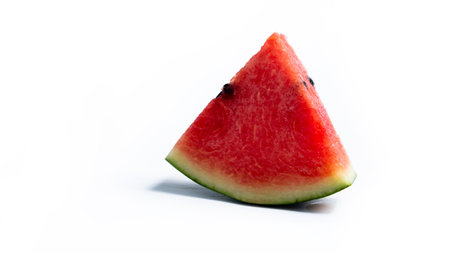 Sliced ripe watermelon isolate on the white background.の写真素材
