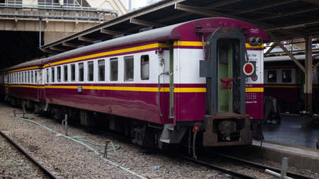 Bangkok Patumwan /Thailand  August/8/2020, Locomotive train business in the train station,Cheap...