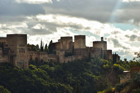 A breathtaking view of the eternal palace of Alhambra in Granada. It never disappoints with its historical beauty and phenomenal architecture.のeditorial素材