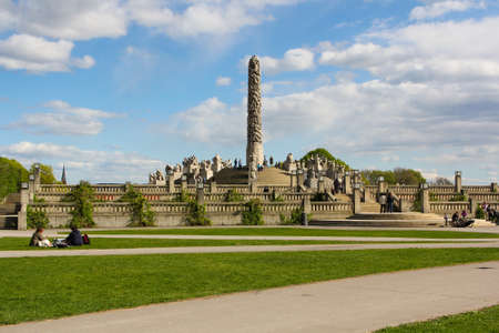 Oslos famous Frogner Park that is located in the city center.のeditorial素材