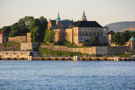 The medieval Akershus fortress in Oslo breaths history as its been looking out at the Oslo fjord since 13th century.のeditorial素材