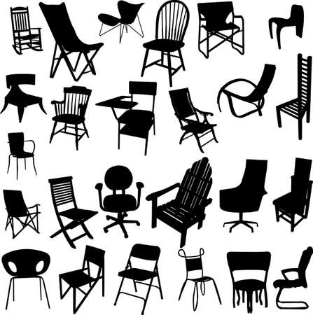 chair collection - vectorのイラスト素材