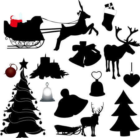 christmas elements collection - vectorのイラスト素材