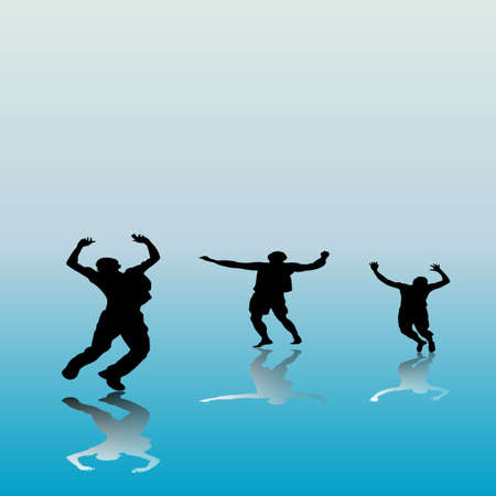 happy peopleのイラスト素材