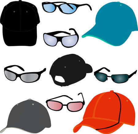 hat and glasses のイラスト素材