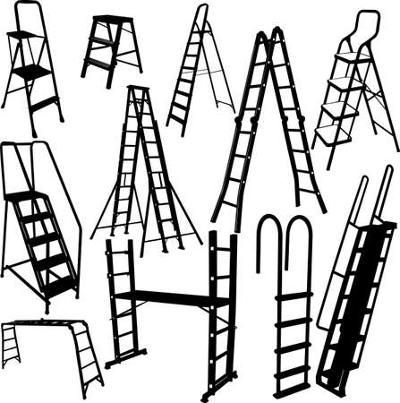 ladders collection - vectorのイラスト素材