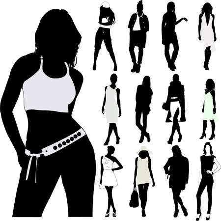 fashion women vectorのイラスト素材