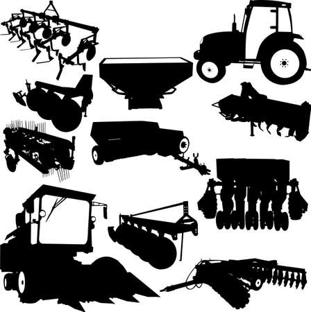 Agricultural Machinery collection のイラスト素材