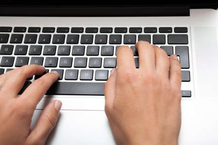 Woman using laptop