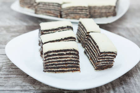 Homemade cake with poppy seedの写真素材