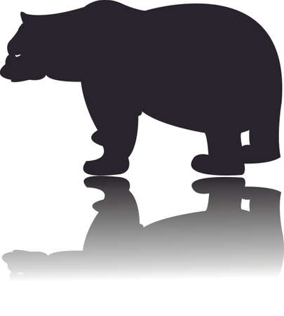 Silhouette of black Bearのイラスト素材
