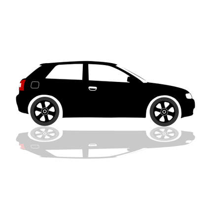 Silhouette of Carのイラスト素材