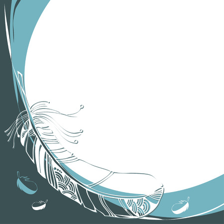 Decorative feather のイラスト素材