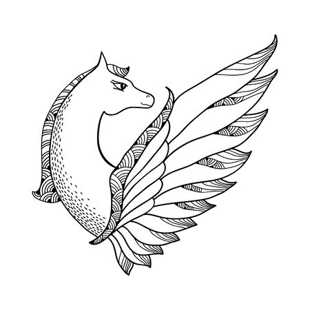Mythological Pegasus. The series of mythological creaturesのイラスト素材