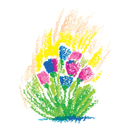 Art illustration of a butterfly and a flower.のイラスト素材
