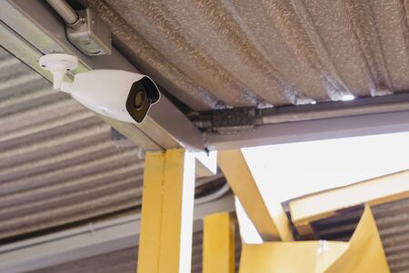 security camera for outdoor, bullet, installed in an industry or factory