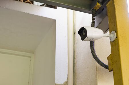 security camera for outdoor, bullet, installed in an industry or factory