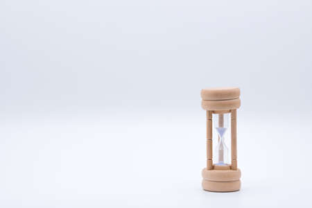 Hour glass on white backgroundの写真素材
